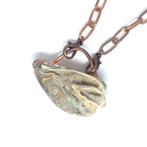 'Caracolito' Natural Druzy Shell & Tigers Eye Necklace